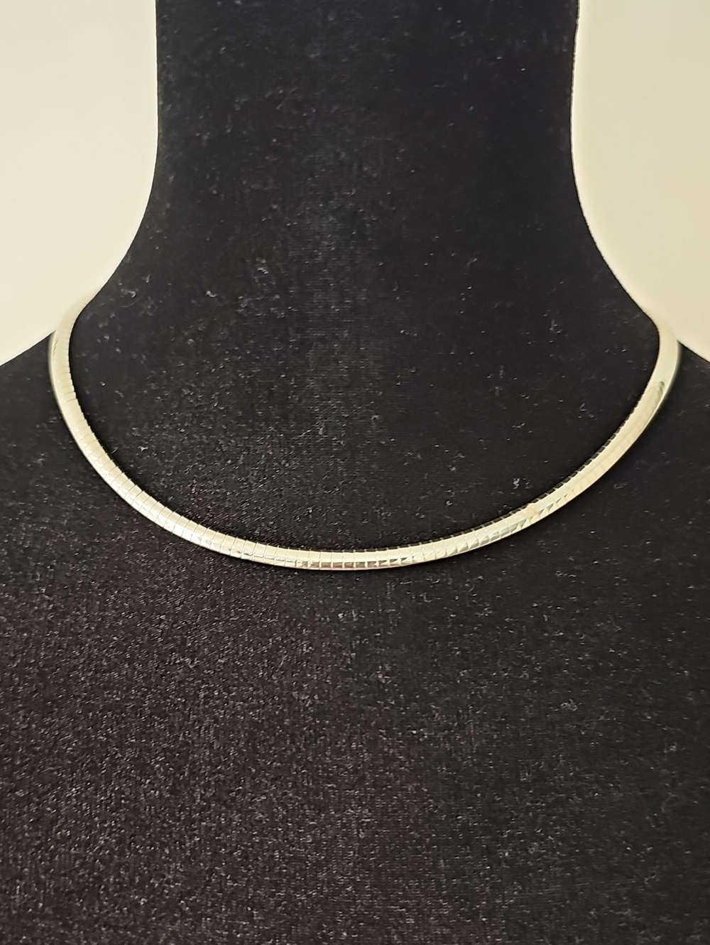 Classic Silver Herringbone Necklace